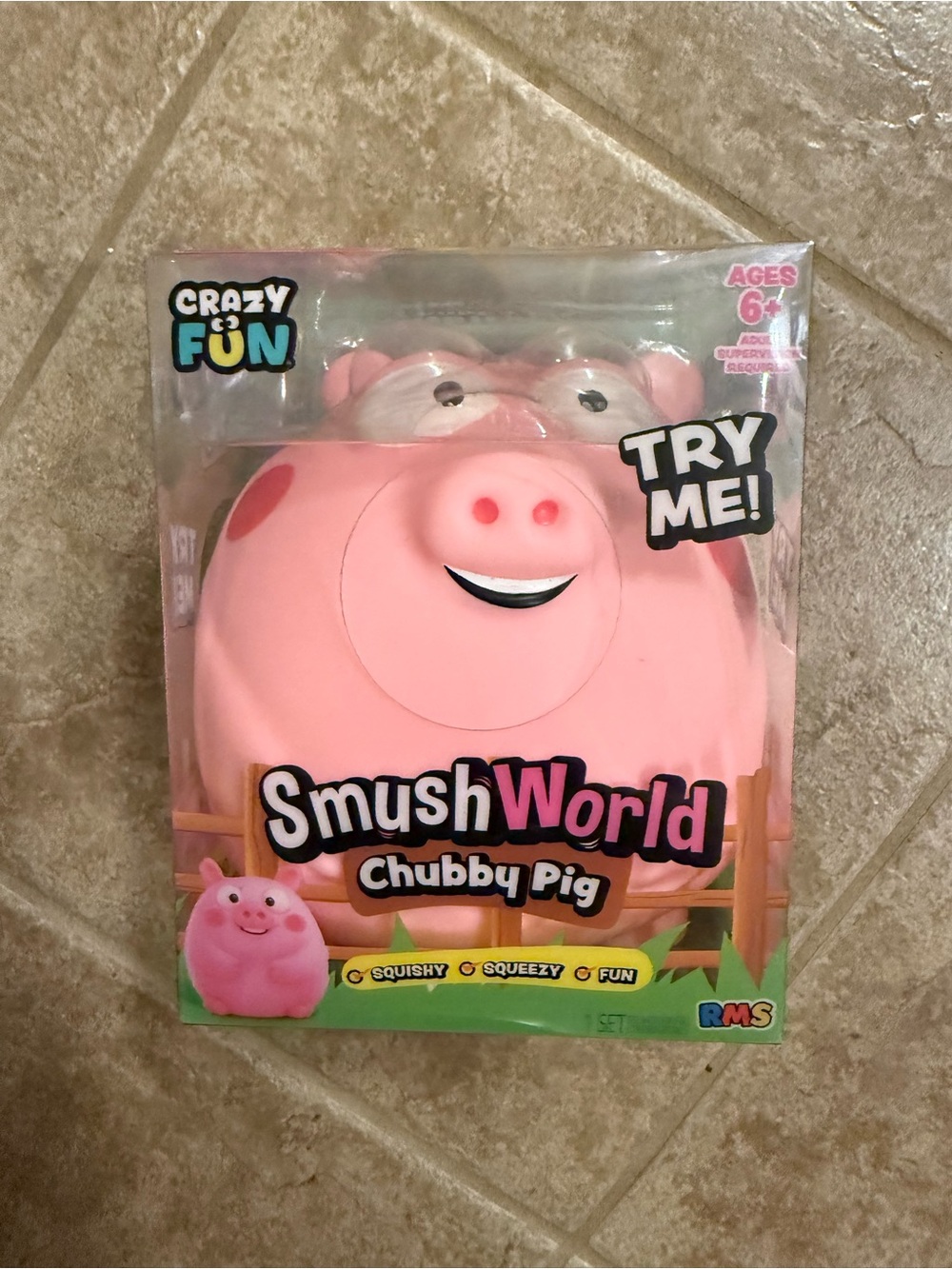 Five Below Smush World Chubby Pig Squishy Toy - Pink